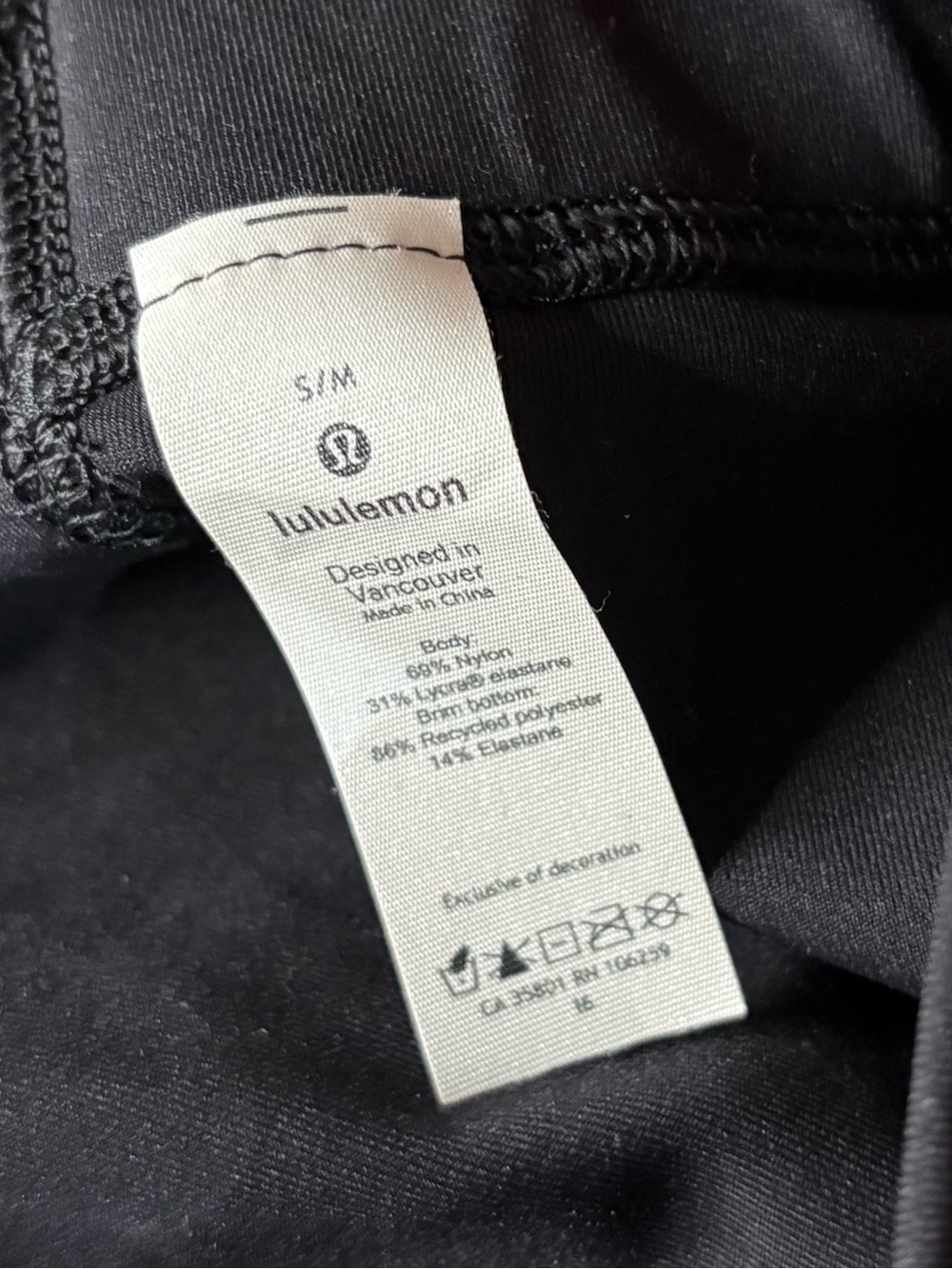 lululemon athletica Black Performance Workout Cap Hat Adult Small EUC - Picture 6 of 7